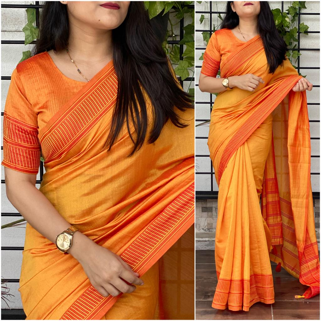 Best design for uniform work saree