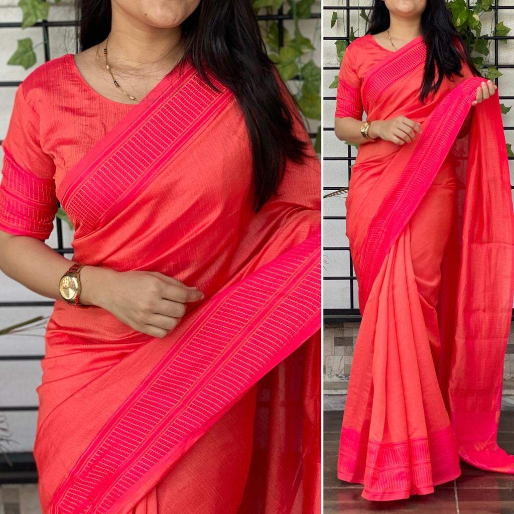 Best design for uniform work saree