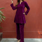 Velvet Top With Pocket And Pant
