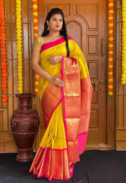 Beautful Soft Lichi Silk  Saree