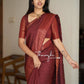 New  Beautiful Soft Lichi Silk Cloth  Saree