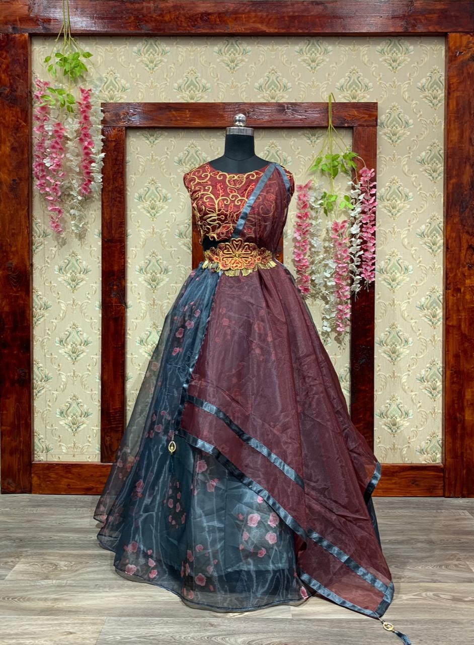 Anika Designer Bridal Wear Lehenga D.No 77287-B