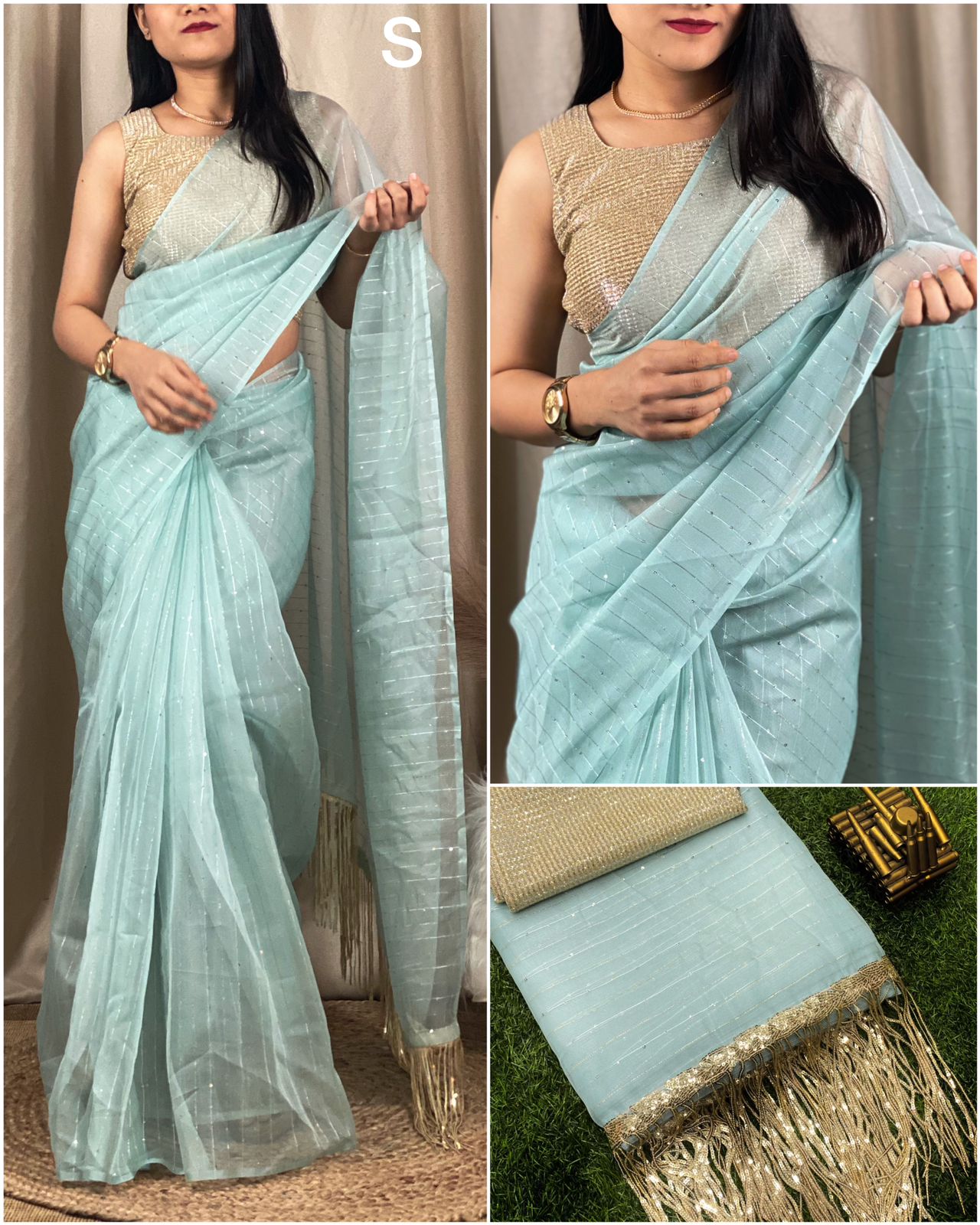 Katan Silk Banarasi Handloom Blue Zari Saree – Sunasa