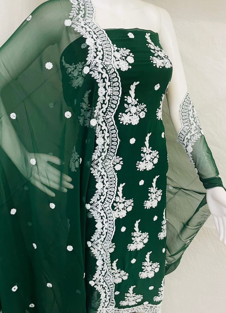 Georgette Cotton  Dress Material Suit For Women