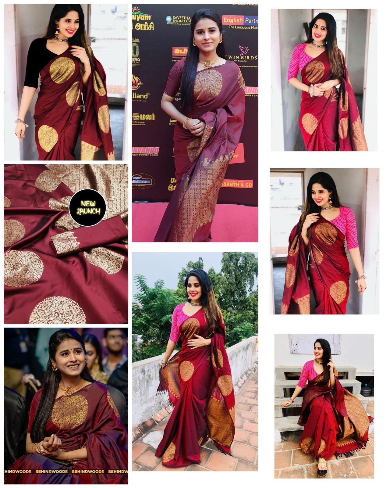 Beautiful  Deigner  Soft Lichi Silk   Saree