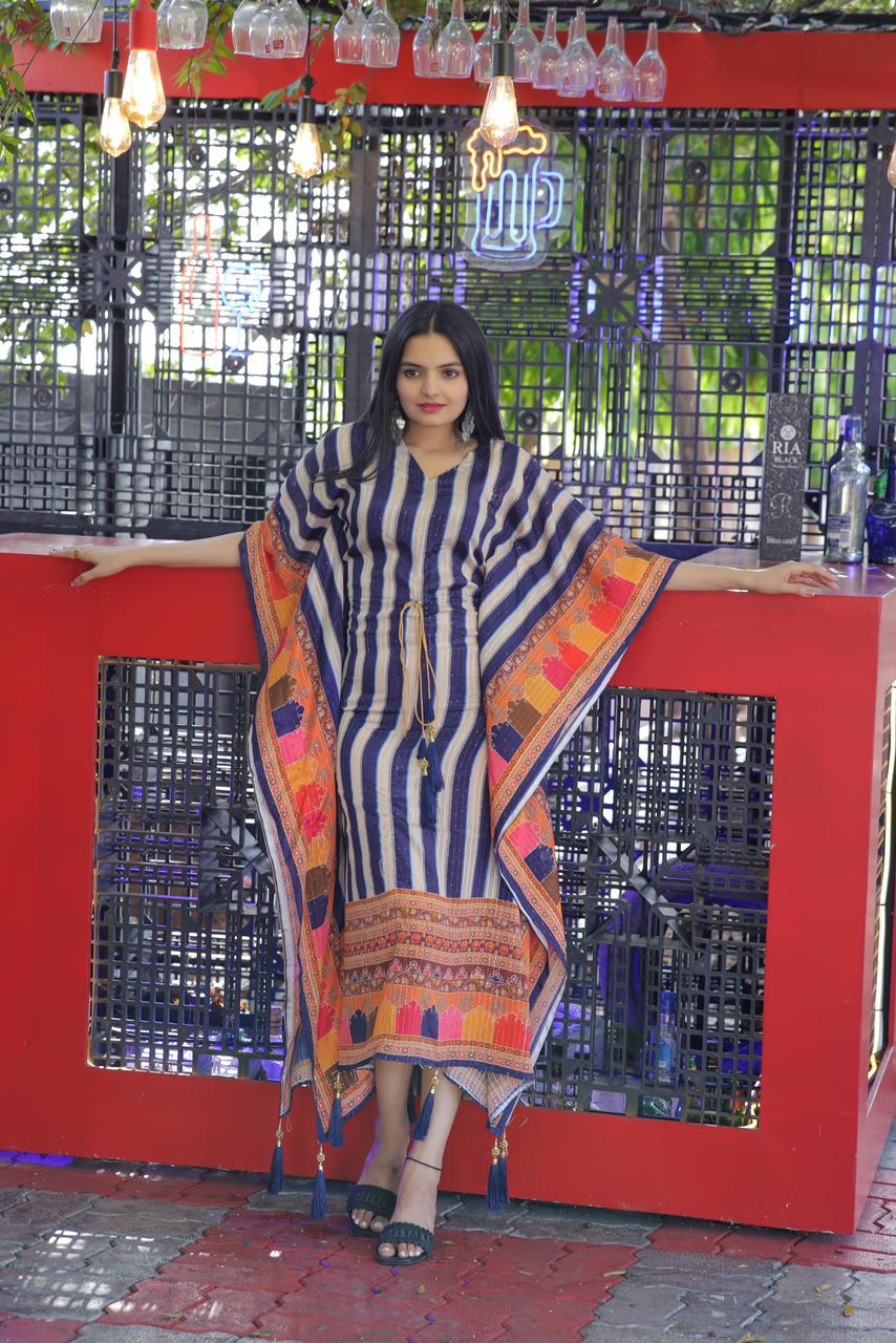 Digital Print Readymade Kaftan