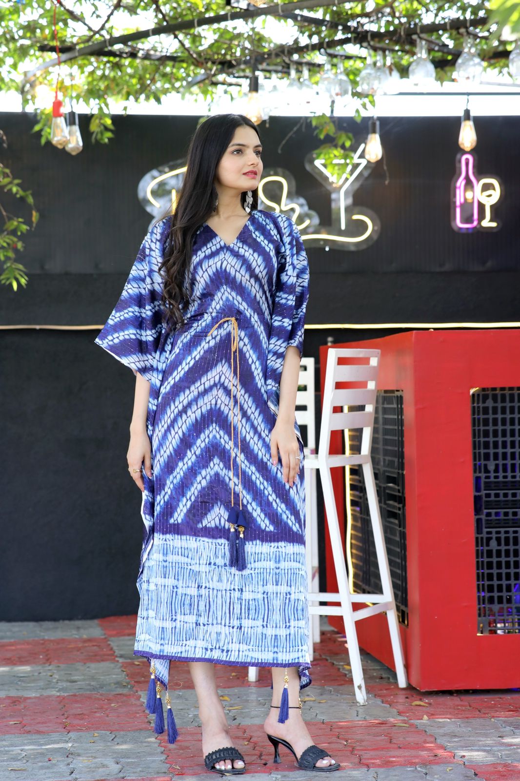 Most Demanding Beautiful Digital Print Readymade Kaftan