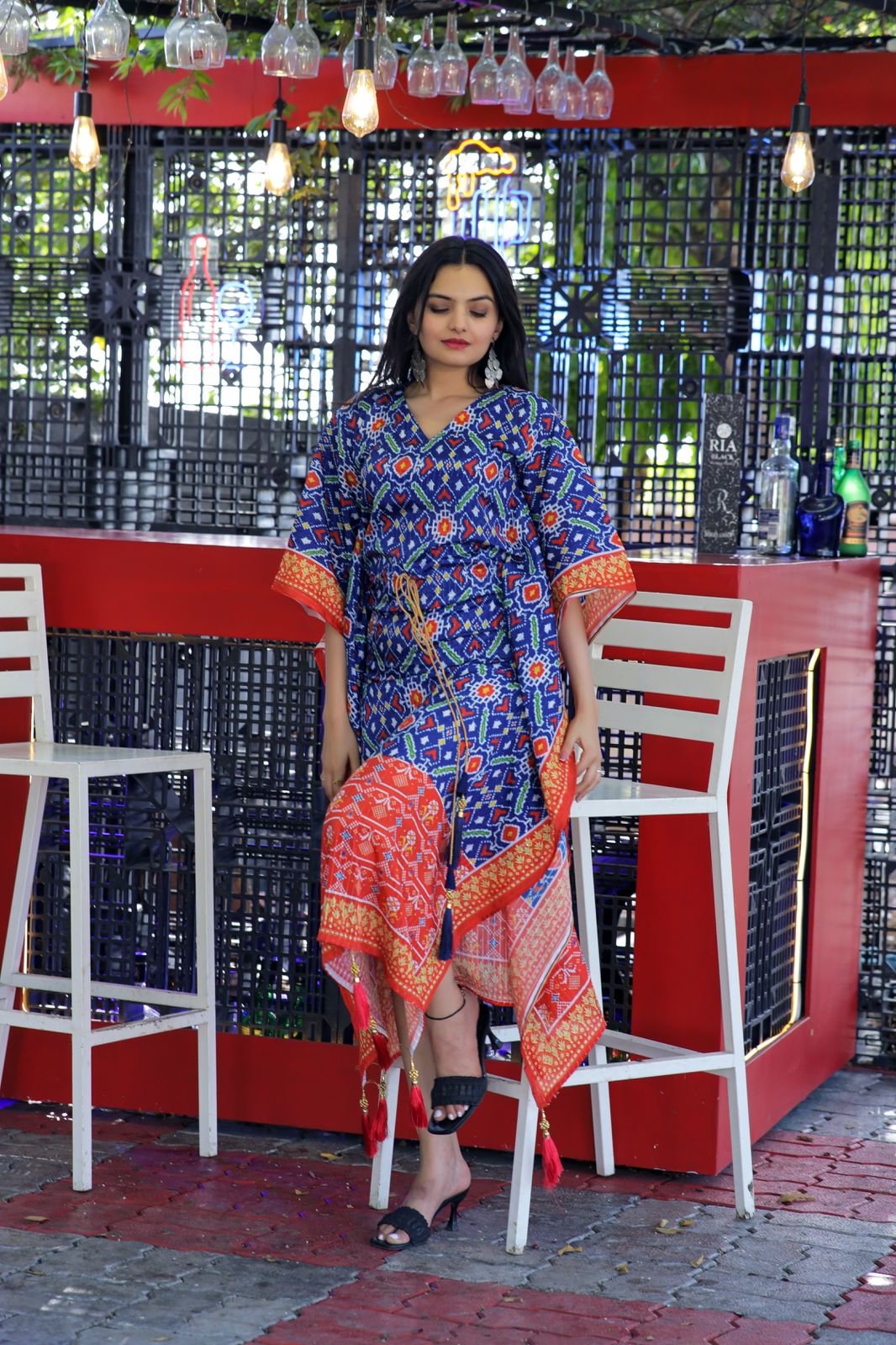 Most Beautiful Digital Print Readymade Kaftan