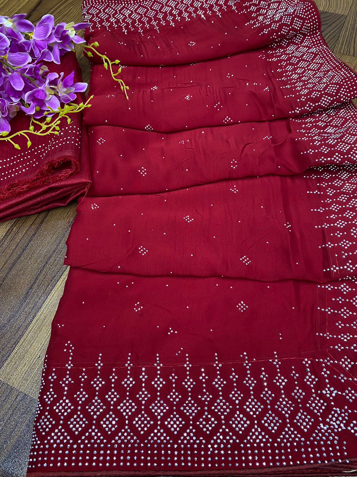 Designer Soft Rangoli Silk Diamond Saree