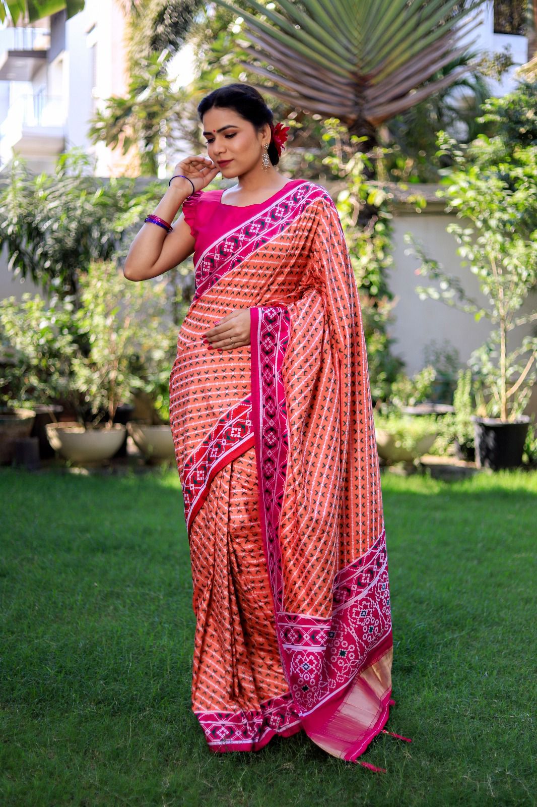 New Concept Design Beautiful  Purs soft Pending Dola Silk Saree