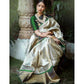 White Soft Lichi Silk Cloth  Saree