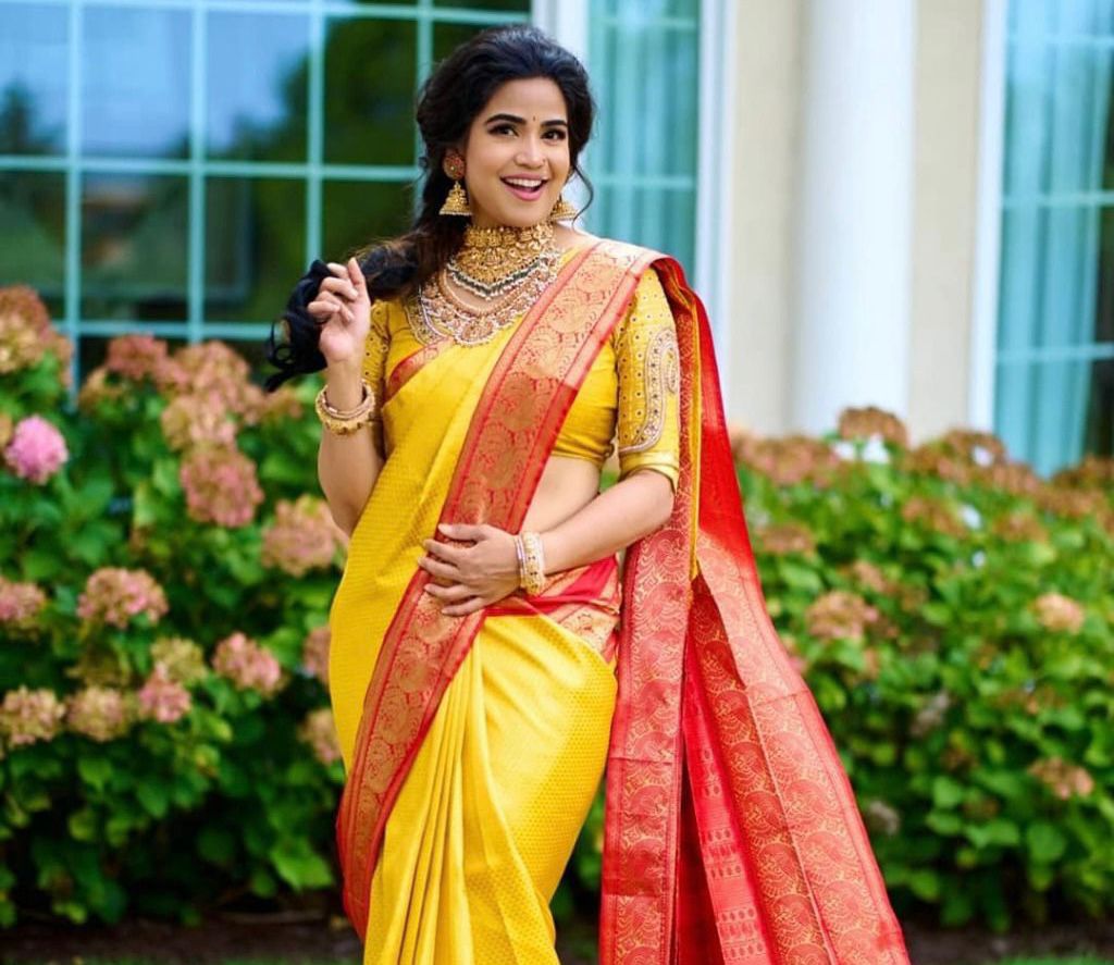 Buy Stylish Yellow Silk Sarees Collection At Best Prices Online