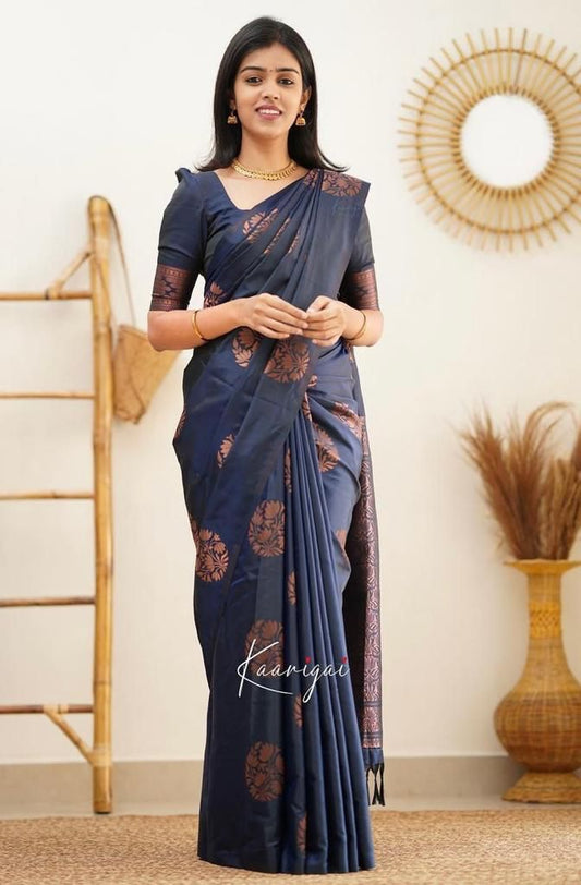 Flosive Women's Present Banarasi Soft Lichi Silk