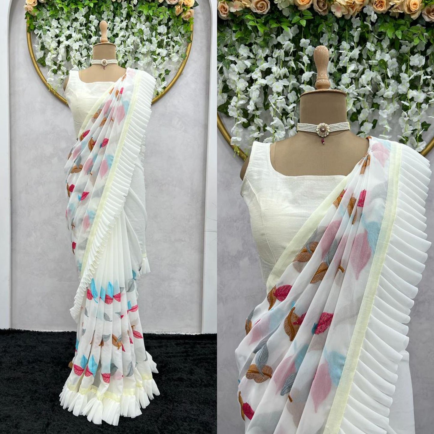 Beautiful Ruffle Designer Saree