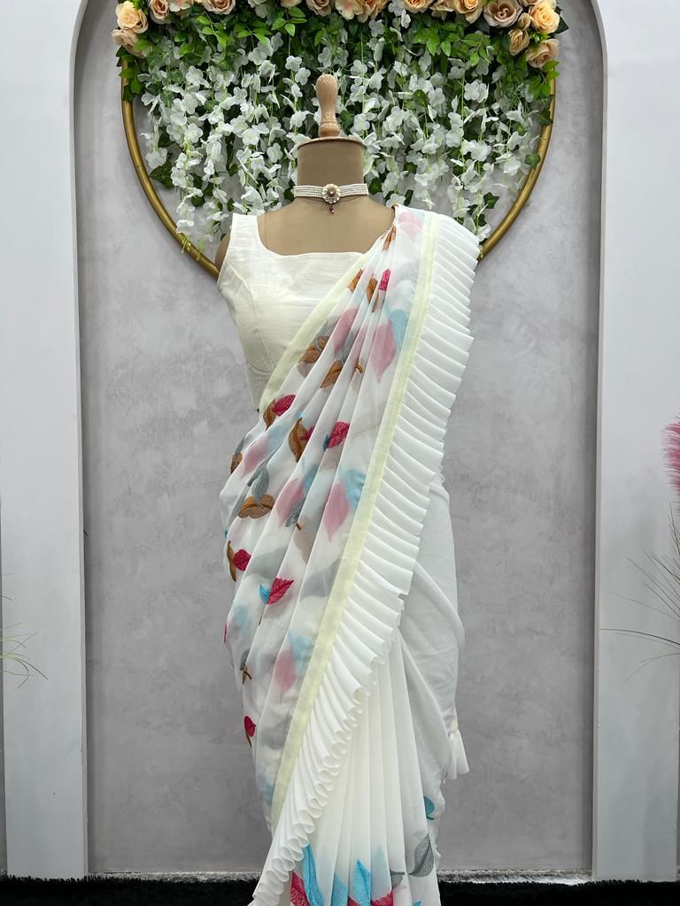 Beautiful Ruffle Designer Saree