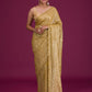 Soft Georgette Fabric Along With Designer 3mm Sequence Work Saree