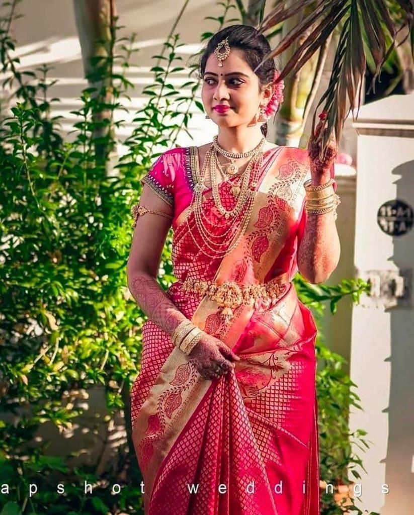 Red  Banarasi Art Silk Saree