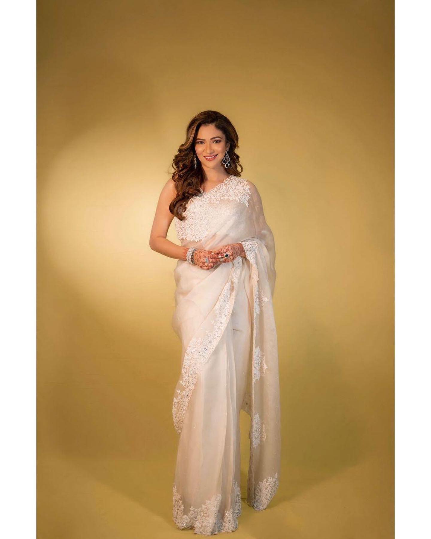 Embroidery  Bollywood Organza  Saree