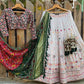 Designer Georgette  Heavy Sequence Embroidery Multi threads Embroidery Work Lehengha Choli Set