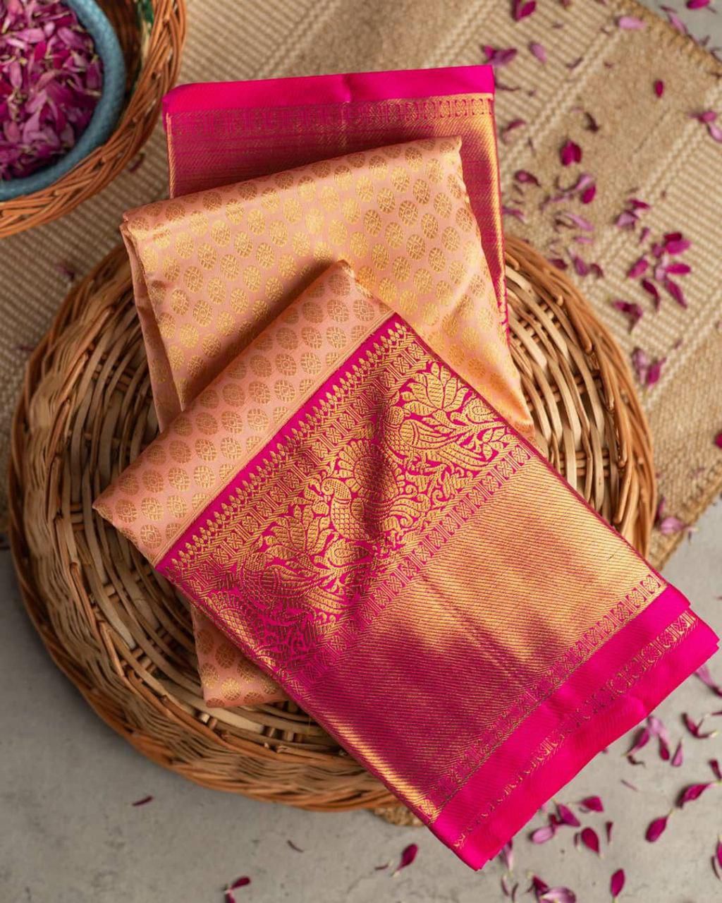 New Woven Stiped Banarasi Cotton Linen Silk Saree