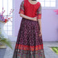 Wine Dola silk designer gown