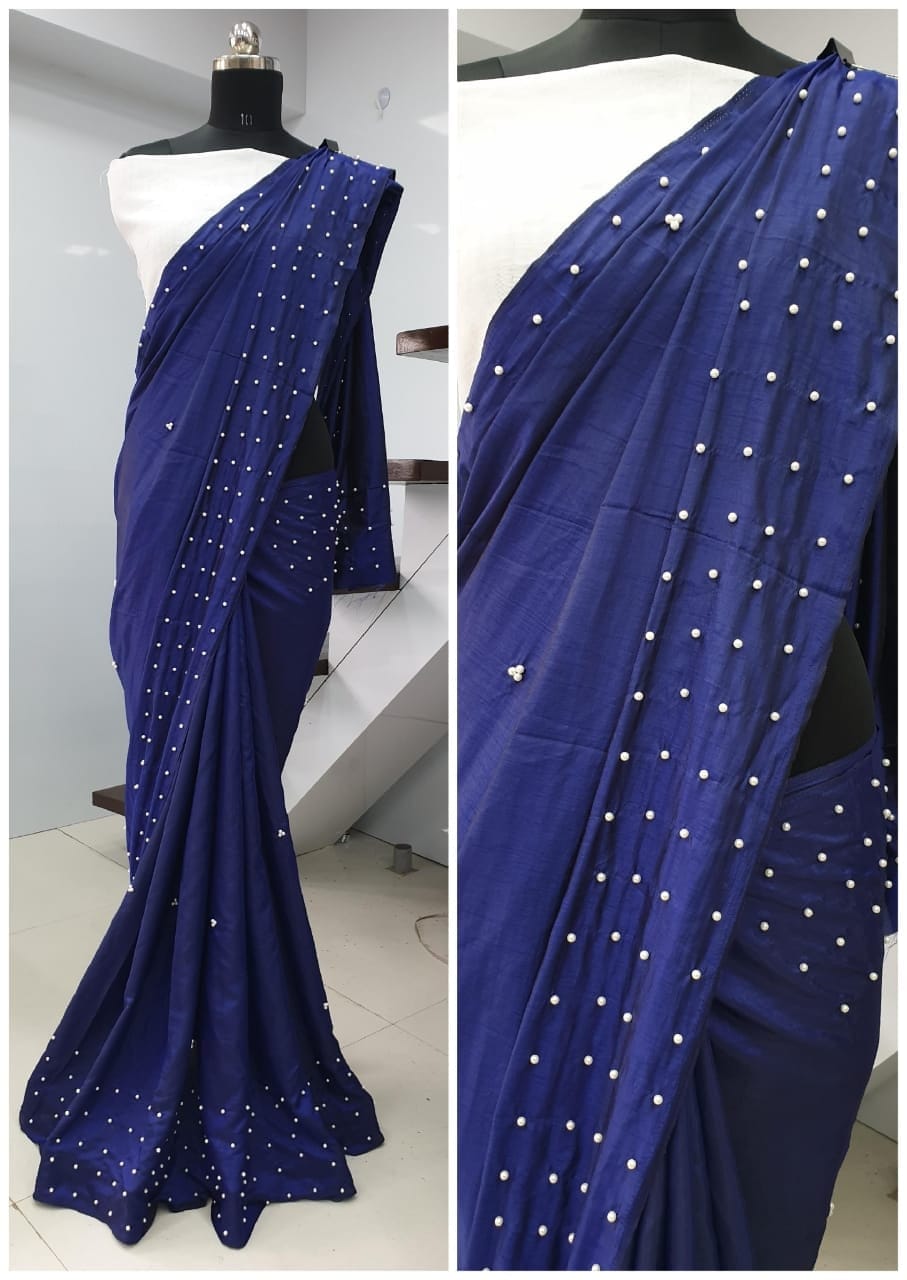 Sana Silk Moti Work Saree