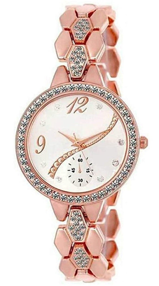 Fossil Analog Rose Gold Dial Women's Watch