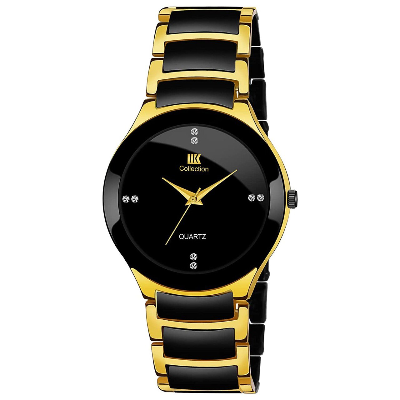 IIK COLLECTION Analogue Round Formal Studed Dial with Bracelet Strap Wrist Watch for Boys& Men