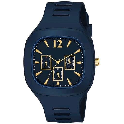 Nimai Creation Silicone Strap Analog Sports Watch Rectangular Dial New Model Men Watches Quartz Wrist Watches for Men or Boys