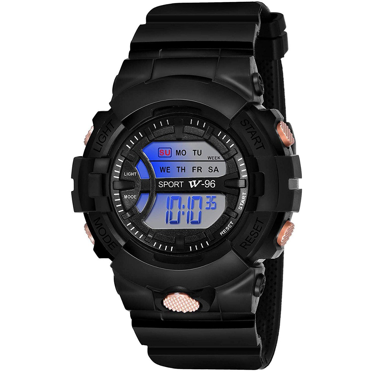 Waterproof Square LED Digital Sports Multi Functional Black Dial Digital Watch for, Boys and Girls,Kids,Unisex child