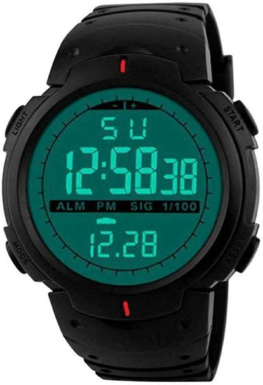 Stylish Waterproof Square LED Digital Sports Multi Functional Black Dial Digital Watch for, Boys and Girls,Kids,Unisex child..-