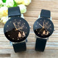 Analogue Black Dial Leather Belt Men & Women Love Couple Watch - Popularr Couple Pack of - 2